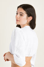 Anno Domini Dirndlbluse Emilia Leinen Detail | Anno Domini dirndl blouse Emilia linen detail