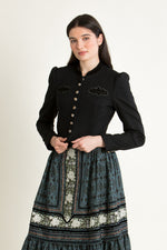 Anno Domini Trachtenjanker Wanda schwarz Rückansicht | Anno Domini traditional jacket Wanda black back view