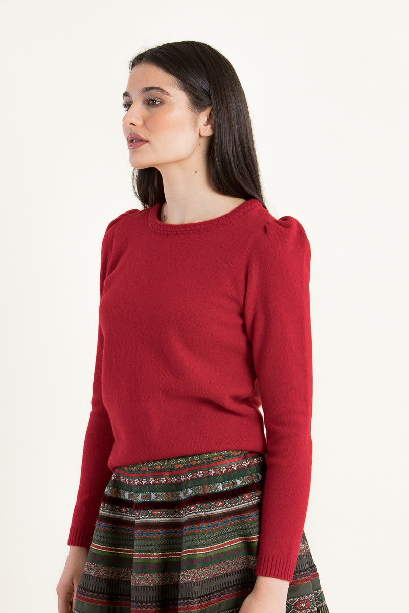 Astrifa Pullover Heugraben rot Vorderansicht | Astrifa Pullover Heugraben red front view