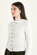 Astrifa Strickjanker Türnau ecru Vorderansicht | Astrifa knit jacket Türnau ecru front view