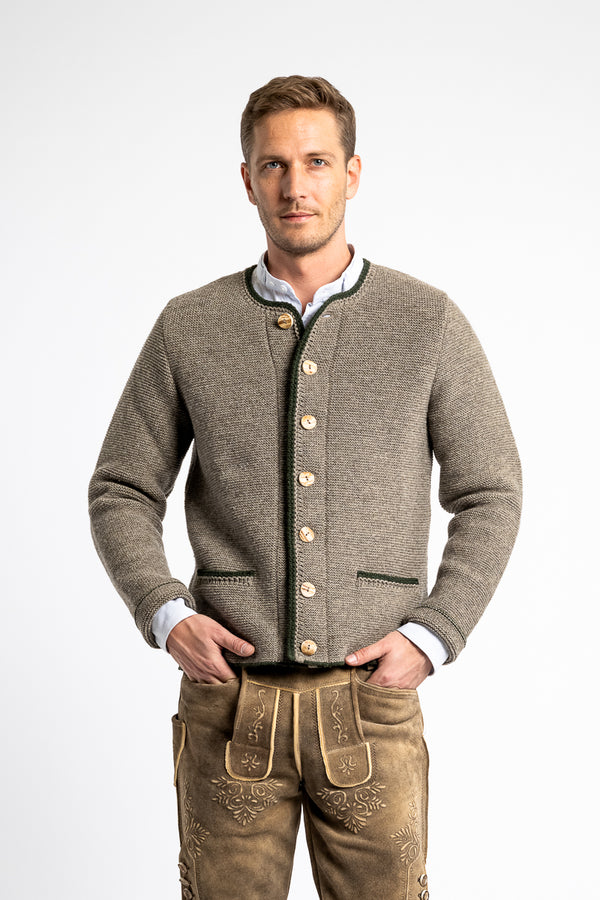Astrifa Strickjacke Siegfried Oyster Tanne