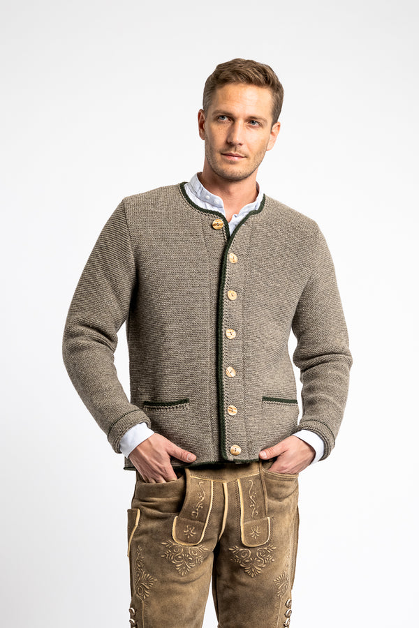 Astrifa Strickjacke Siegfried Oyster Tanne