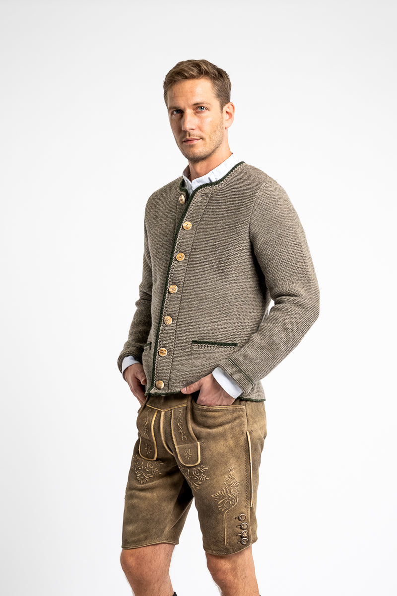 Almliebe Knit Jacket Siegfried Oyster Fir Green