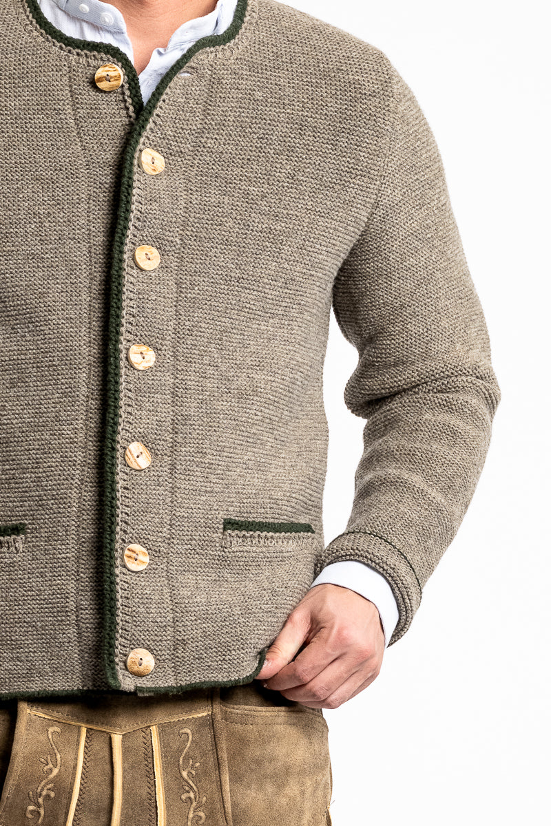 Almliebe Knit Jacket Siegfried Oyster Fir Green