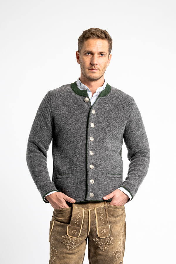 Almliebe Strickjacke Vitus Schiefer Conifer