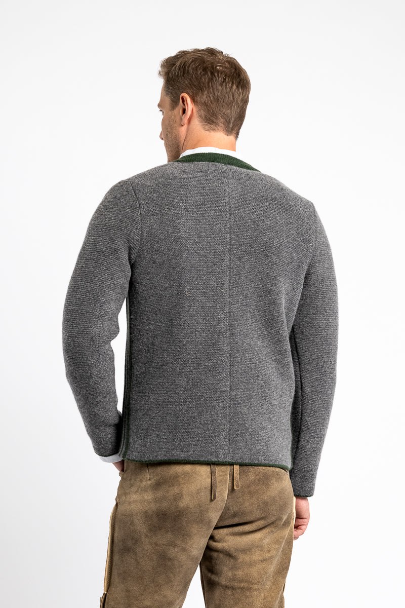 Almliebe Knit Jacket Vitus Slate Conifer
