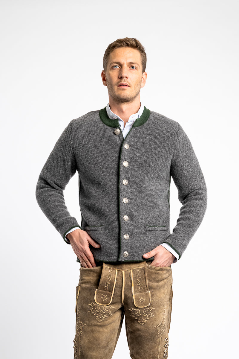 Almliebe Knit Jacket Vitus Slate Conifer