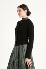 Astrifa Strickjanker Türnau schwarz Rückansicht | Astrifa knit jacket Türnau black back view