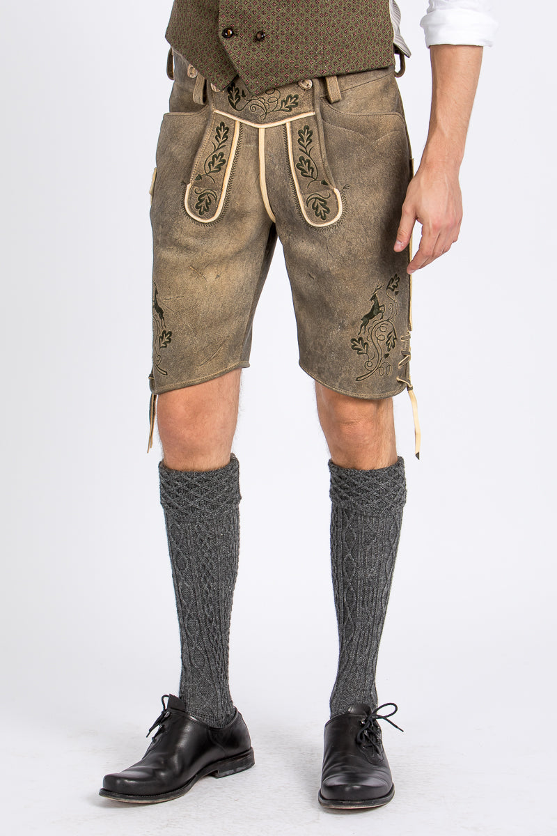Beckert Hirschlederhose Bayrischzell antik hell | Almliebe