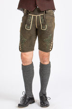 Beckert Hirschlederhose Maximus nussbaum Detail | Beckert Stag Leather Lederhosen Maximus Walnut detail