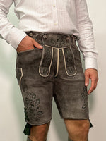 Beckert Lederhose Saaldorf grau/grün