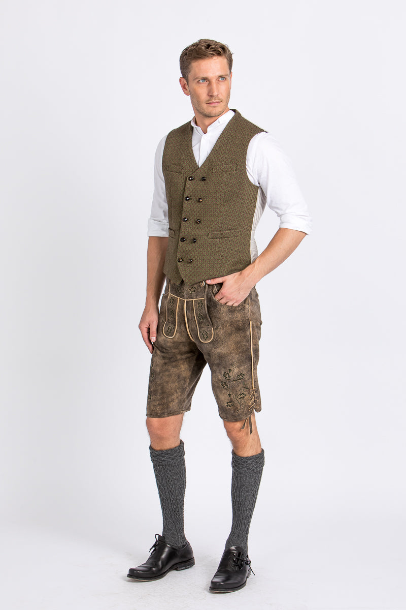 Beckert Lederhose Moses tabacco Rückansicht | Beckert Lederhosen Moses Tobacco back view