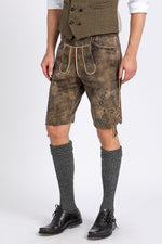 Beckert Lederhose Moses tabacco Detail | Beckert Lederhosen Moses Tobacco detail