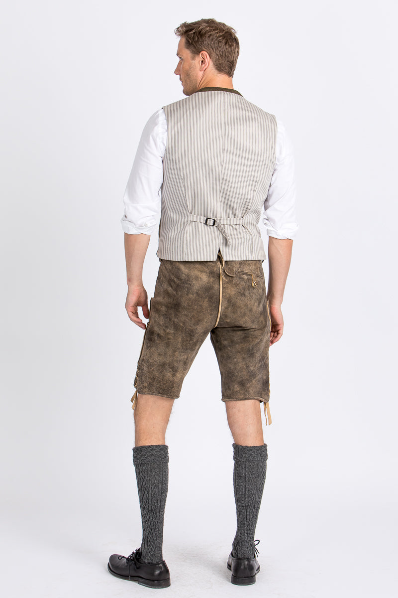 Beckert Lederhose Moses tabacco Detail | Beckert Lederhosen Moses Tobacco detail