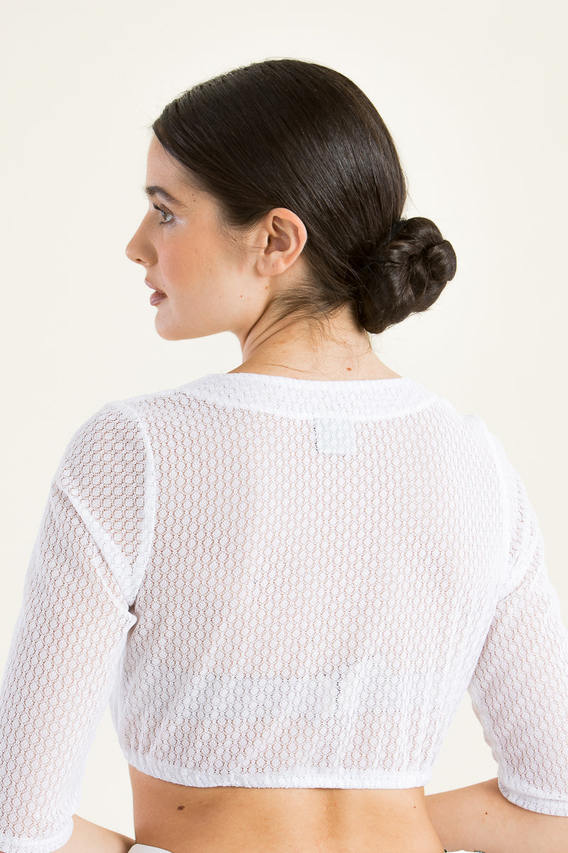 Berwin & Wolff Dirndlbluse Spitze weiß Getragen | Berwin & Wolff Dirndl blouse lace white worn