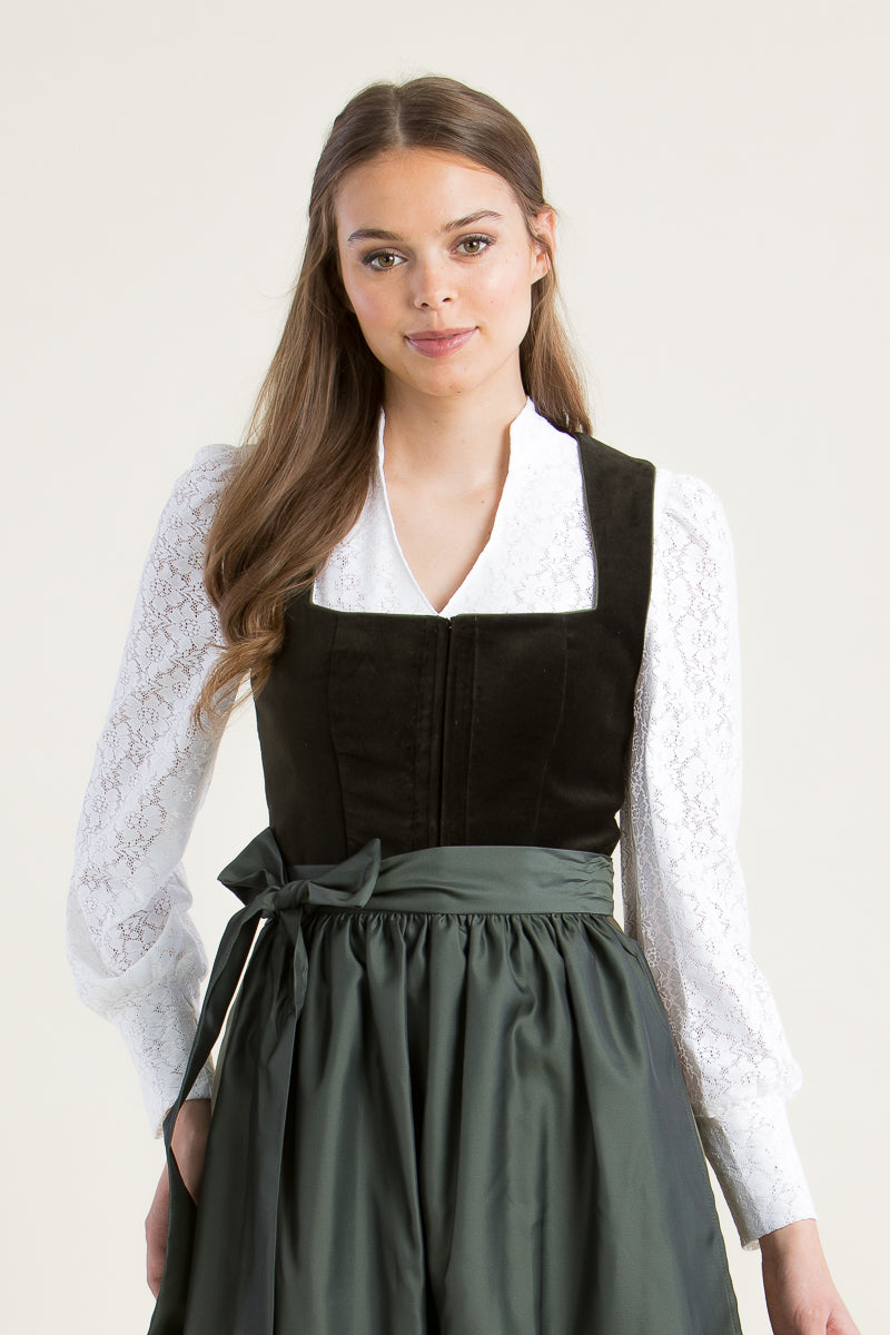 Berwin & Wolff Dirndlbluse Spitze Puffarm weiß Detail | Berwin & Wolff Dirndl blouse lace puff sleeve white detail