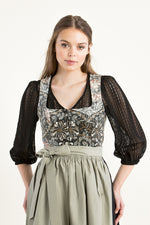 Berwin & Wolff Dirndlbluse Puffarm schwarz Getragen | Berwin & Wolff Dirndl Blouse puff sleeve black worn