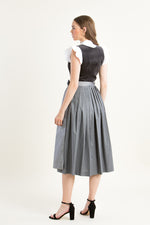 Berwin & Wolff Samtdirndl anthrazit Detail | Berwin & Wolff Velvet Dirndl anthracite detail