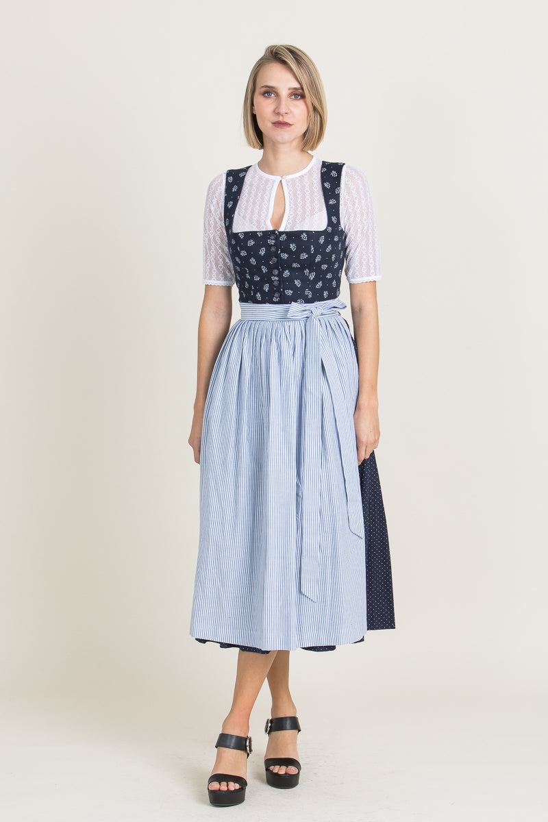 Berwin & Wolff Dirndl dunkelblau Vorderansicht | Berwin & Wolff Dirndl dark blue front view