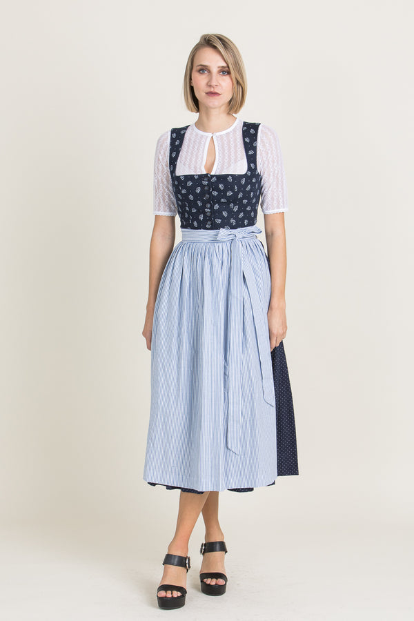 Berwin & Wolff Dirndl dunkelblau Vorderansicht | Berwin & Wolff Dirndl dark blue front view