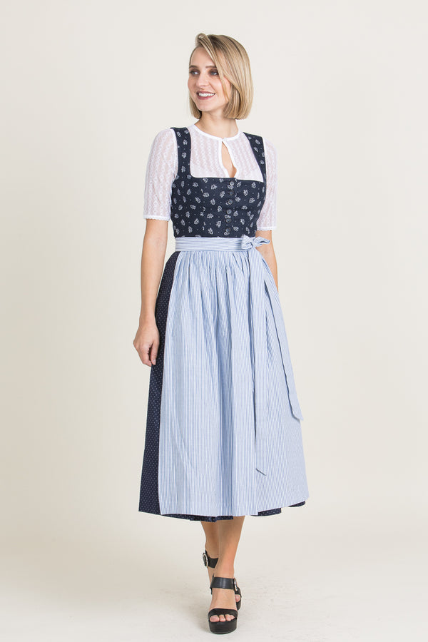 Berwin & Wolff Dirndl dunkelblau Rückansicht | Berwin & Wolff Dirndl dark blue back view
