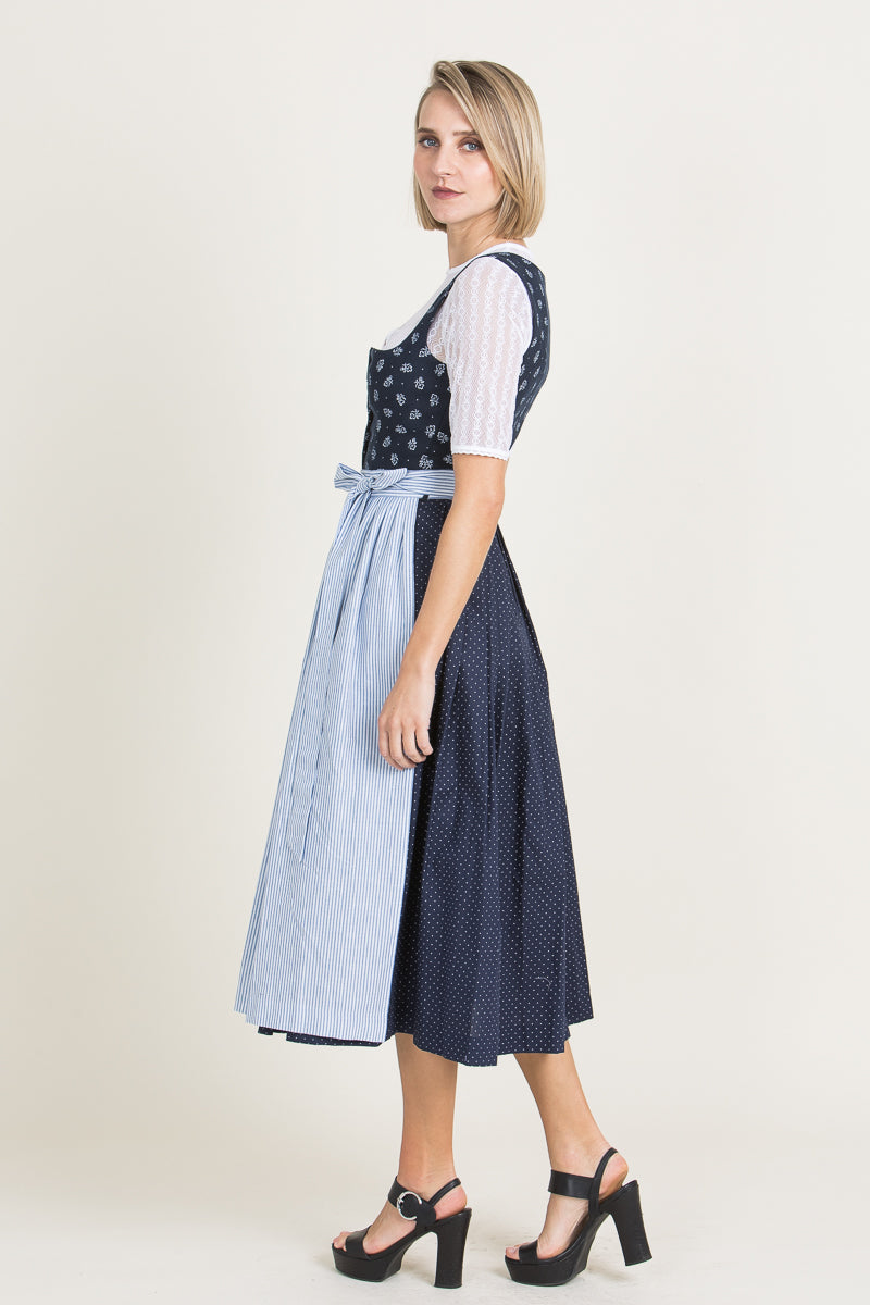 Berwin & Wolff Dirndl dunkelblau Detail | Berwin & Wolff Dirndl dark blue detail