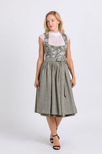 Berwin & Wolff Waschdirndl Olivgrün Geblümt