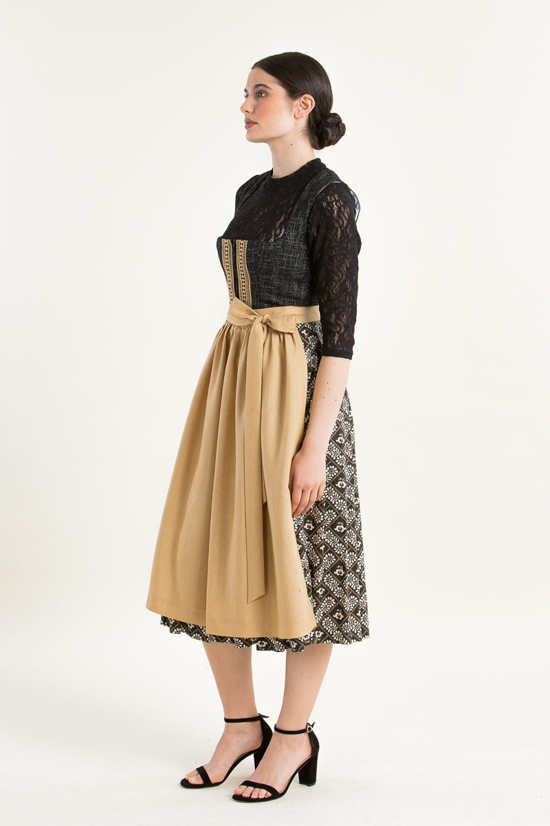 Berwin & Wolff Dirndl schwarz Vorderansicht | Berwin & Wolff Dirndl black front view