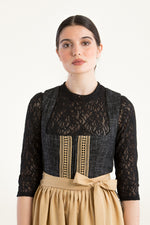 Berwin & Wolff Dirndl schwarz Detail | Berwin & Wolff Dirndl black detail