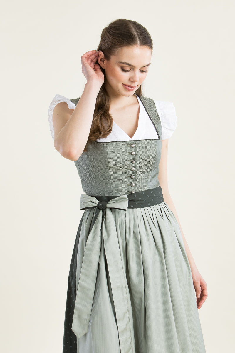 Berwin & Wolff Dirndl Olivgrün Jacquard Detail | Berwin & Wolff Dirndl olive green Jacquard detail
