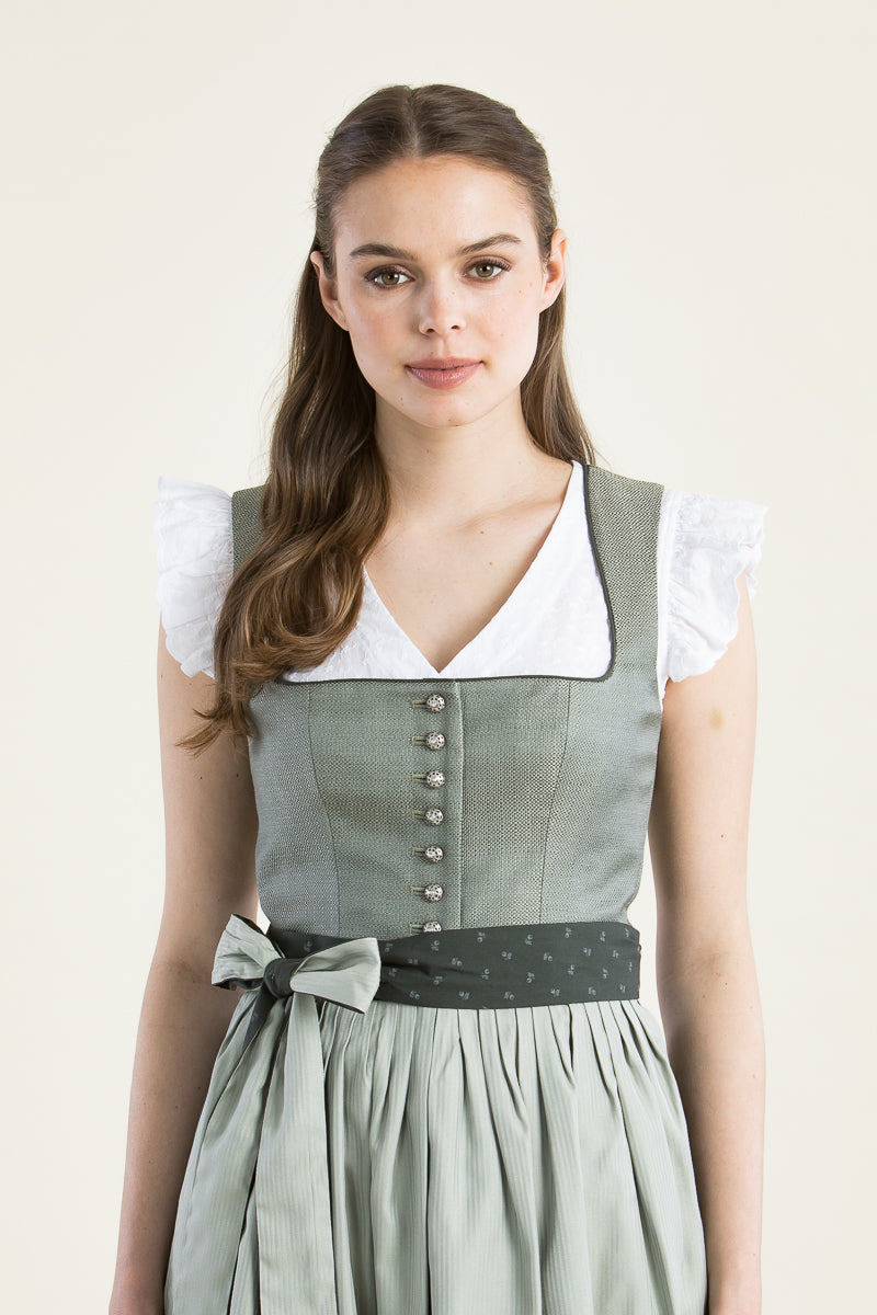 Berwin & Wolff Dirndlbluse Flügelarm weiß Rückansicht | Berwin & Wolff dirndl blouse cap sleeve white back view