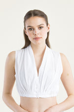 Berwin & Wolff Dirndlbluse ärmellos weiß Vorderansicht | Berwin & Wolff Dirndl blouse sleeveless white front view