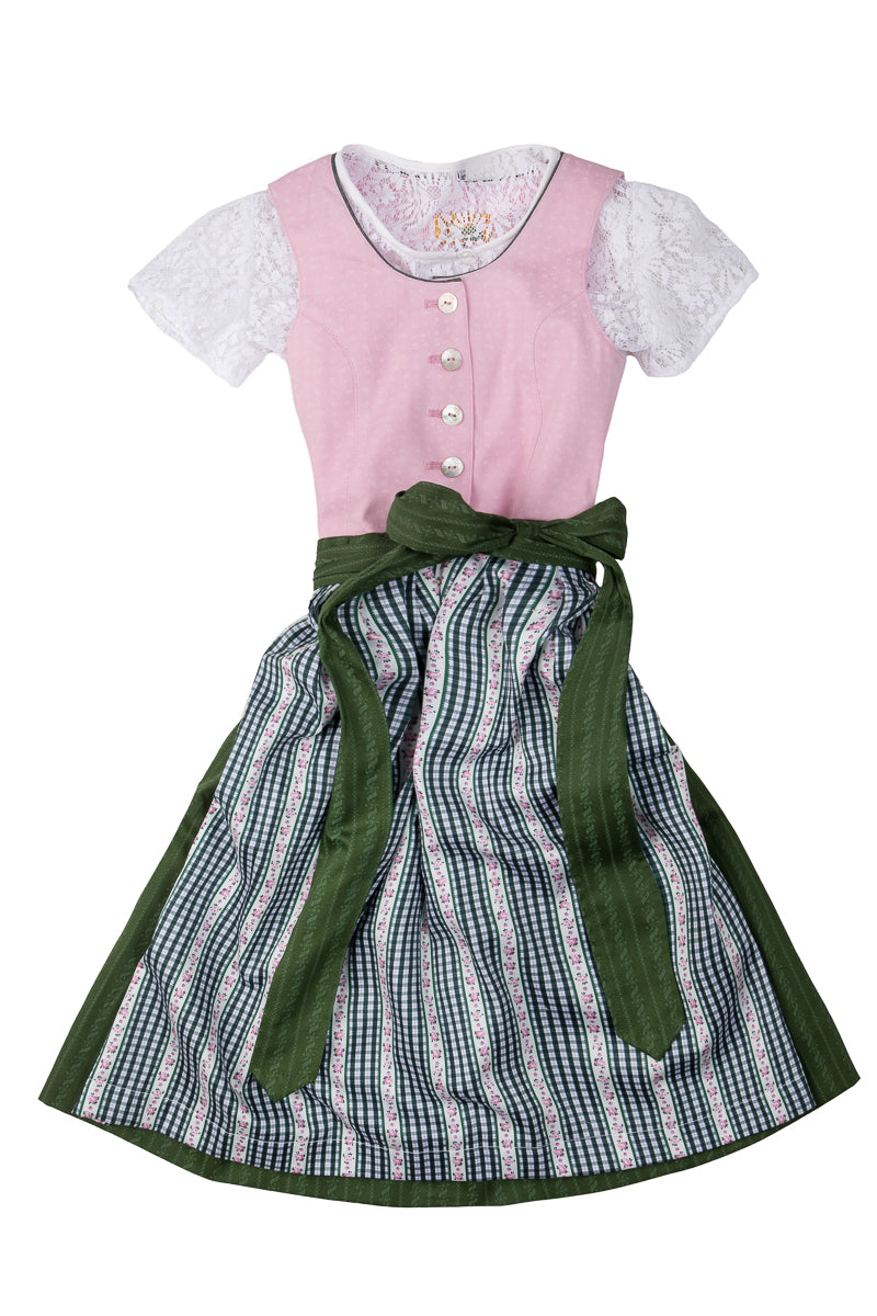 Berwin & Wolff Kinderdirndl rosa Vorderansicht | Berwin & Wolff children's dirndl pink front view