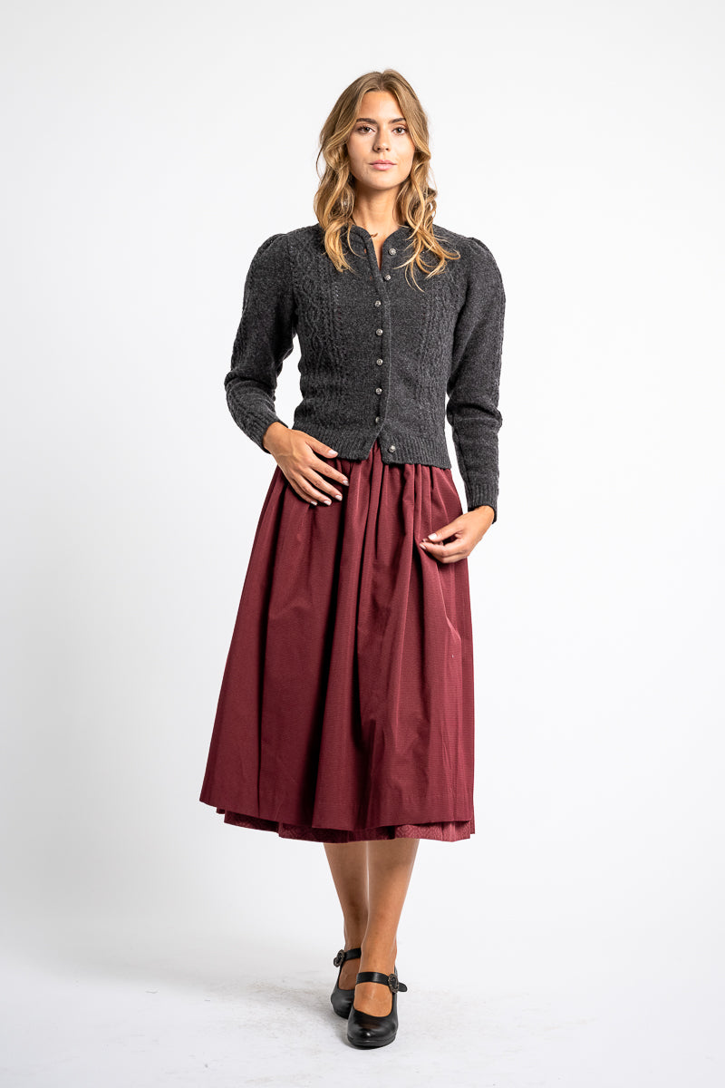 Berwin & Wolff Strickjacke Puffarm 16226 anthra