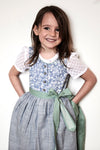 Berwin & Wolff Kinderdirndl jeansblau Vorderansicht | Berwin & Wolff children's dirndl denim blue front view