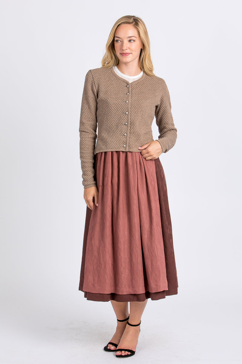 Berwin & Wolff Strickjanker Natur Detail | Berwin & Wolff knit jacket natural detail