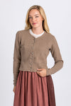 Berwin & Wolff Strickjanker Natur Vorderansicht | Berwin & Wolff knit jacket natural front view