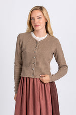 Berwin & Wolff Strickjanker Natur Vorderansicht | Berwin & Wolff knit jacket natural front view