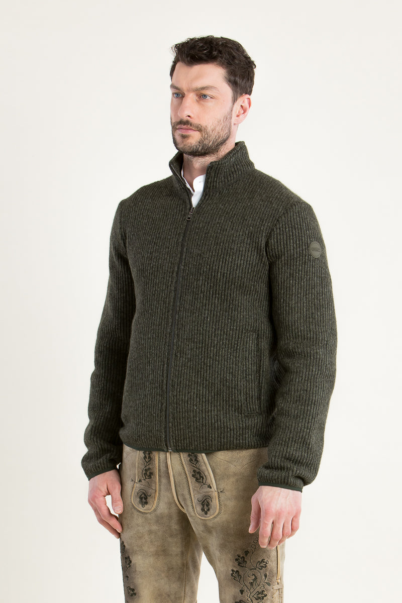 Colmar Strickjacke oliv Detail | Colmar Knit Jacket olive detail