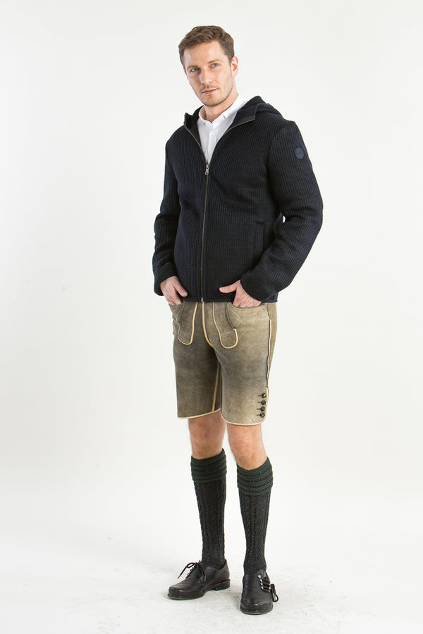 Colmar Strickjacke Kapuze navy Rückansicht | Colmar Knit Jacket Hooded navy back view