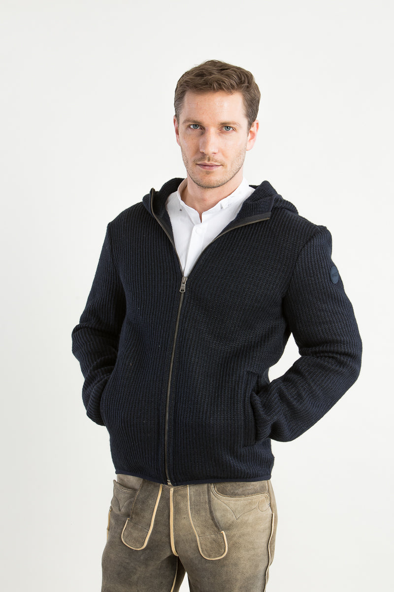 Colmar Strickjacke Kapuze navy Detail | Colmar Knit Jacket Hooded navy detail