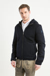 Colmar Strickjacke Kapuze navy Vorderansicht | Colmar Knit Jacket Hooded navy front view