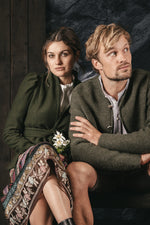 Gottseidank Strickjanker Franz bronze Rückansicht | Gottseidank Knit Jacket Franz bronze back view