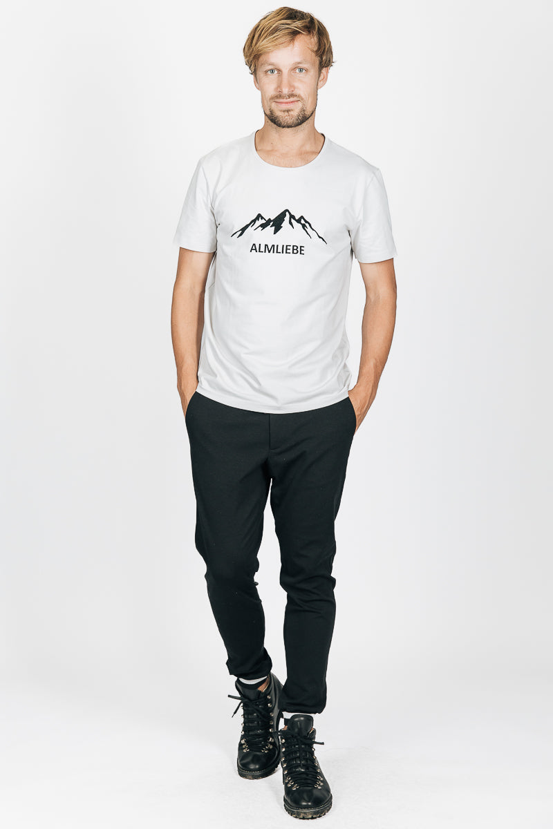 Almliebe T-Shirt Geigelstein grau Berg-Print