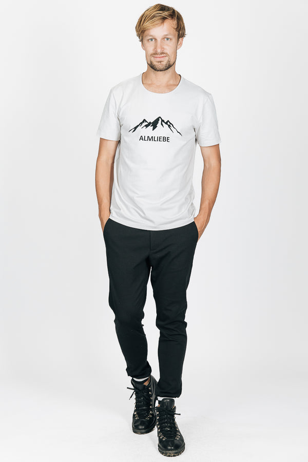 Almliebe T-Shirt Geigelstein grau Berg-Print