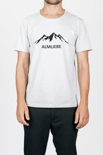 Almliebe T-Shirt Geigelstein grau Berg-Print