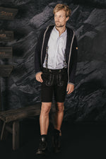 Almliebe Canvashose Wildspitze schwarz Vorderansicht | Almliebe canvas trousers Wildspitze black front view