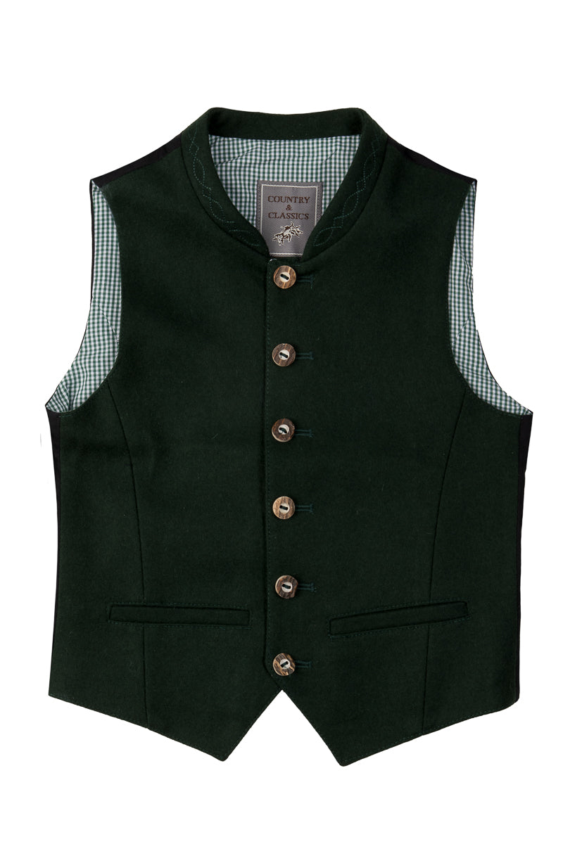 Country & Classics Kids Trachten Vest Green