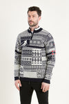 Dale of Norway Norwegerpulli History blau Vorderansicht | Dale of Norway Norwegian Pullover History blue front view
