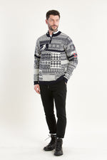 Dale of Norway Norwegerpulli History blau Rückansicht | Dale of Norway Norwegian Pullover History blue back view